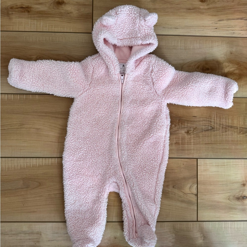 Cozy Pink Sherpa Baby Bunting